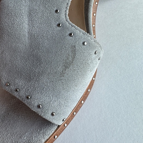 Rag & Bone Gray Matteo Suede Mules Open Toe Sandals - Size 36.5 - Picture 4 of 16
